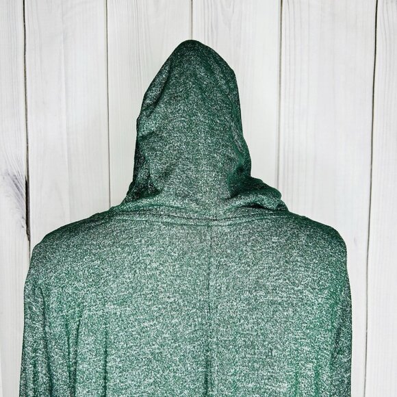 Joan Vass Woman Knit Hoodie Heather Green Women's Sz 1X Soft Rayon Blend Stretch - Picture 10 of 10